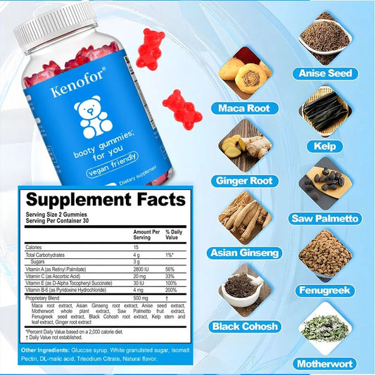 Booty Gummies Hip Big Butt Enhancement Buttock Natural.