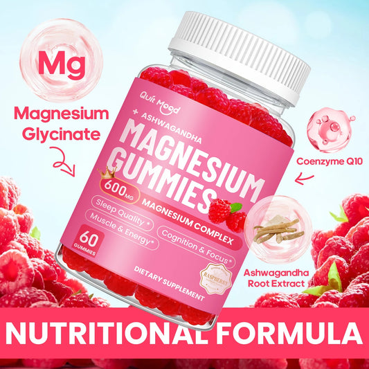 Quit mood Magnesium Glycinate Advanced Complex Gummies - With Ashwagandha