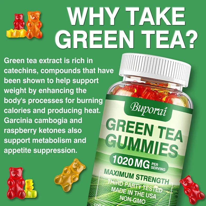 Green Tea Gummies - Belly Fat Burning!, Metabolism Boosting!