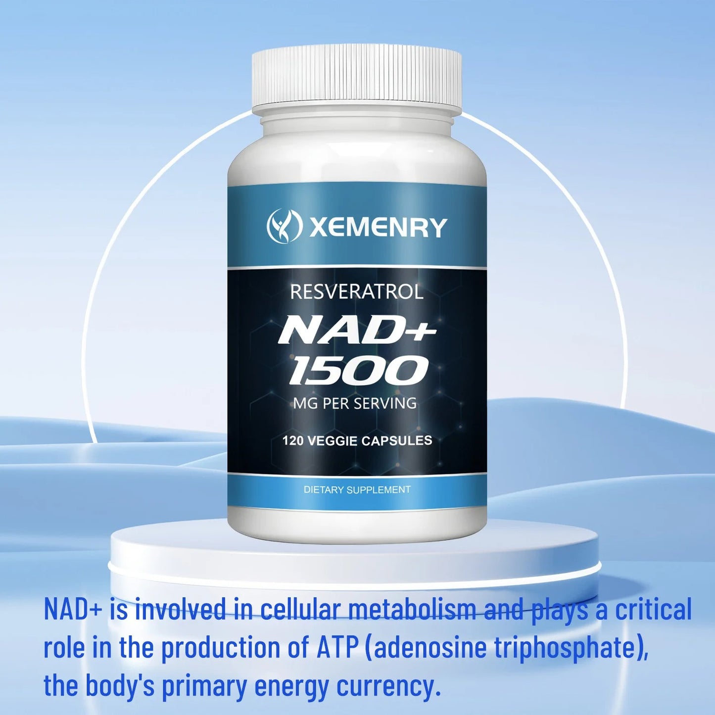 NAD+Supplements - Resveratrol - Natural Energy Supplement, Support Cell Health, Anti-Aging