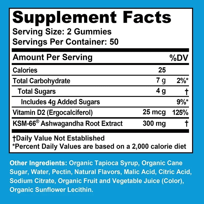 Ashwagandha Gummies - Relieve Stress, Enhance Memory