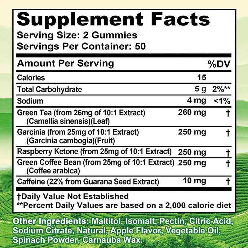 Green Tea Gummies - Belly Fat Burning!, Metabolism Boosting!